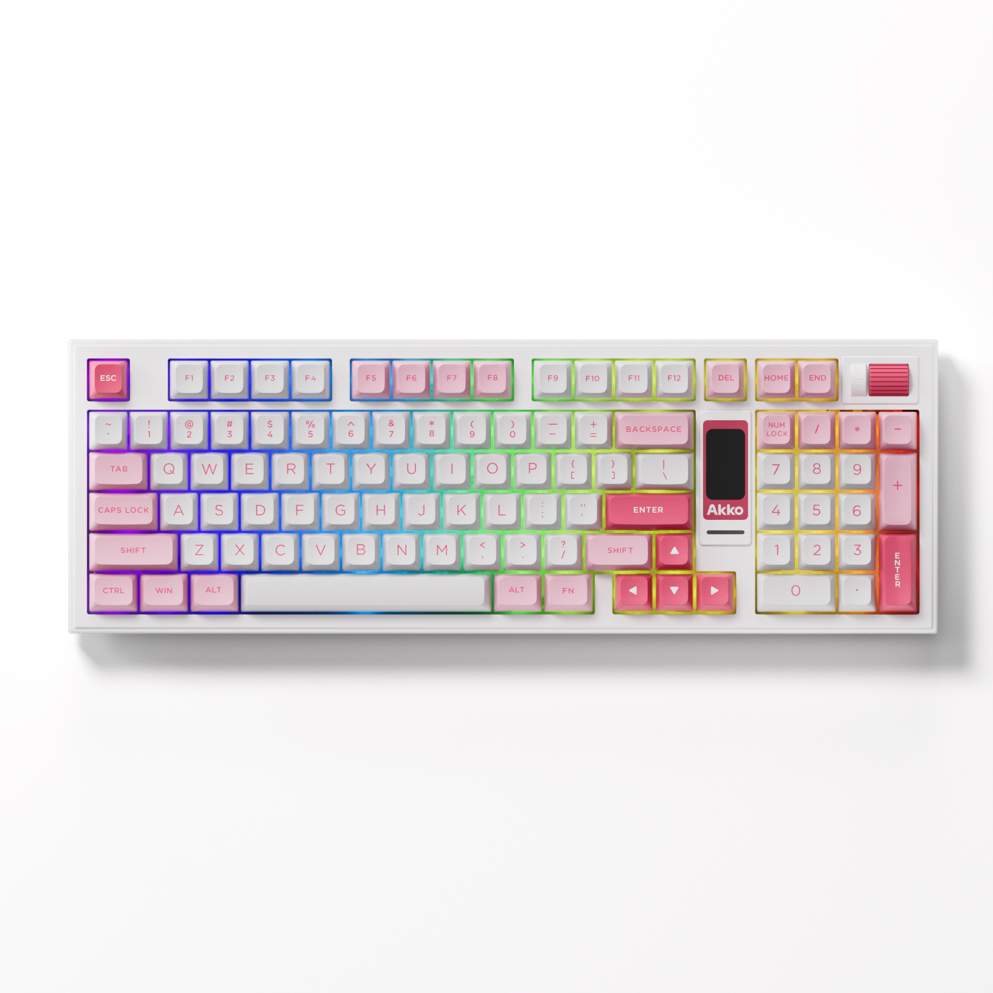 Clavier mécanique tri-mode personnalisable Akko 5098B rose