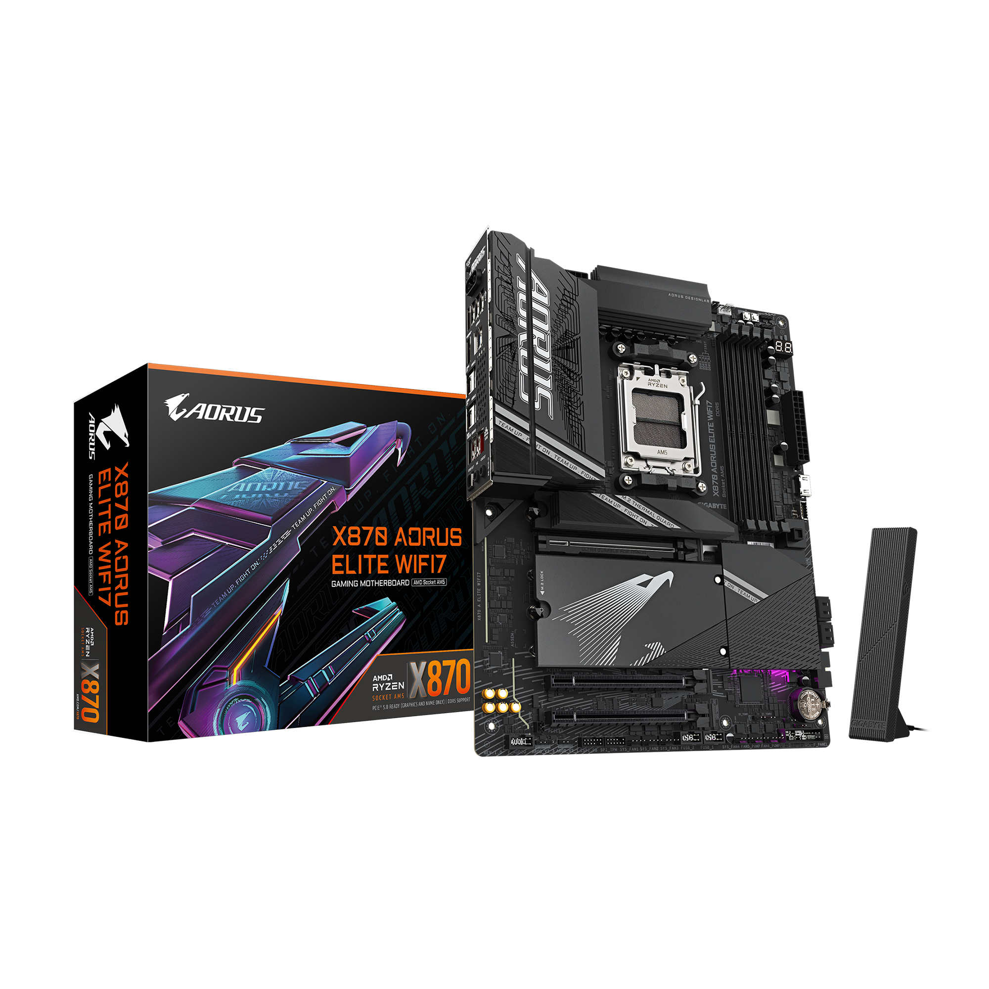GIGABYTE X870 AORUS ELITE WIFI7 AMD AM5 LGA 1718 Motherboard, ATX