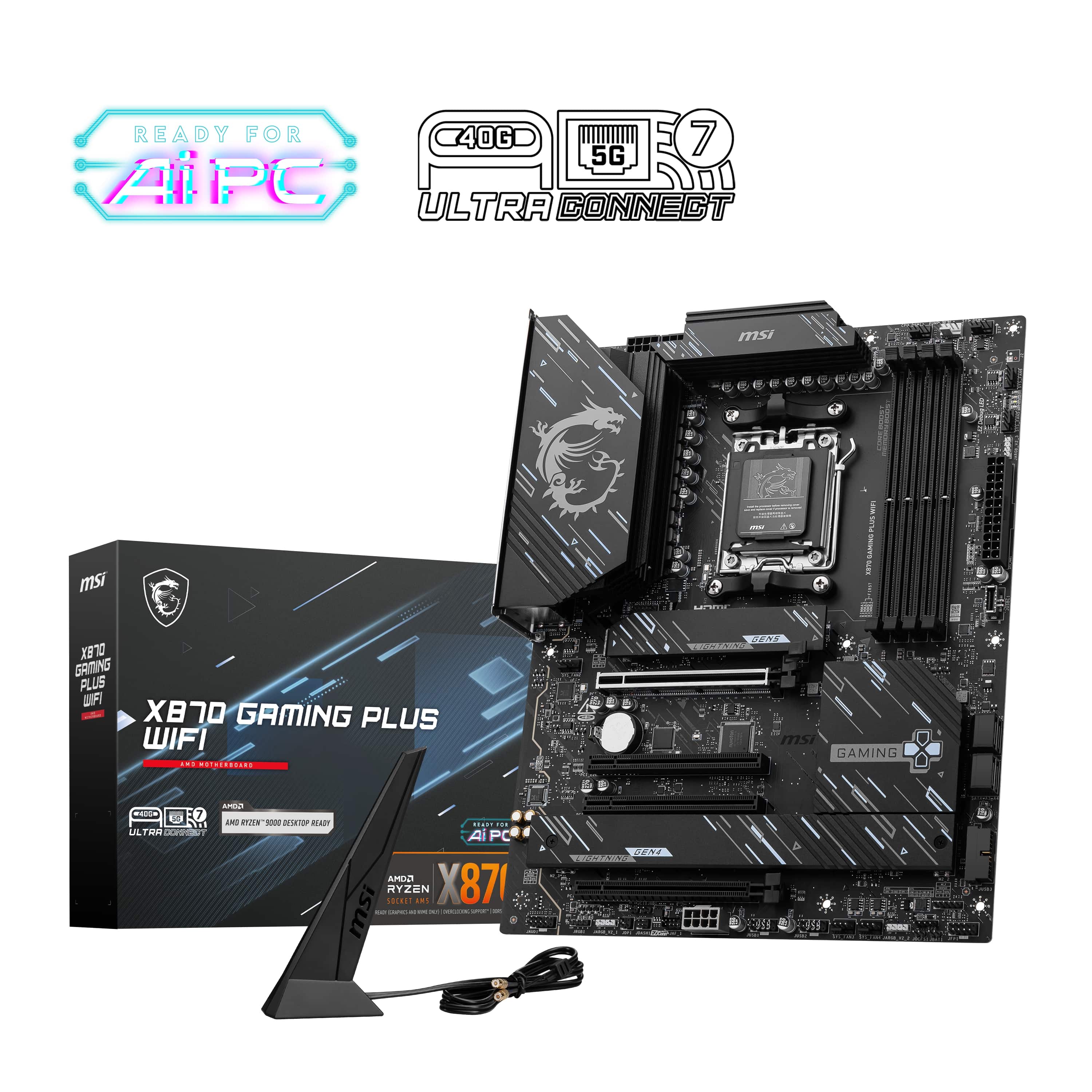 MSI X870 GAMING PLUS WIFI, AMD Ryzen™ 9000 / 8000 / 7000 Series(Open Box)