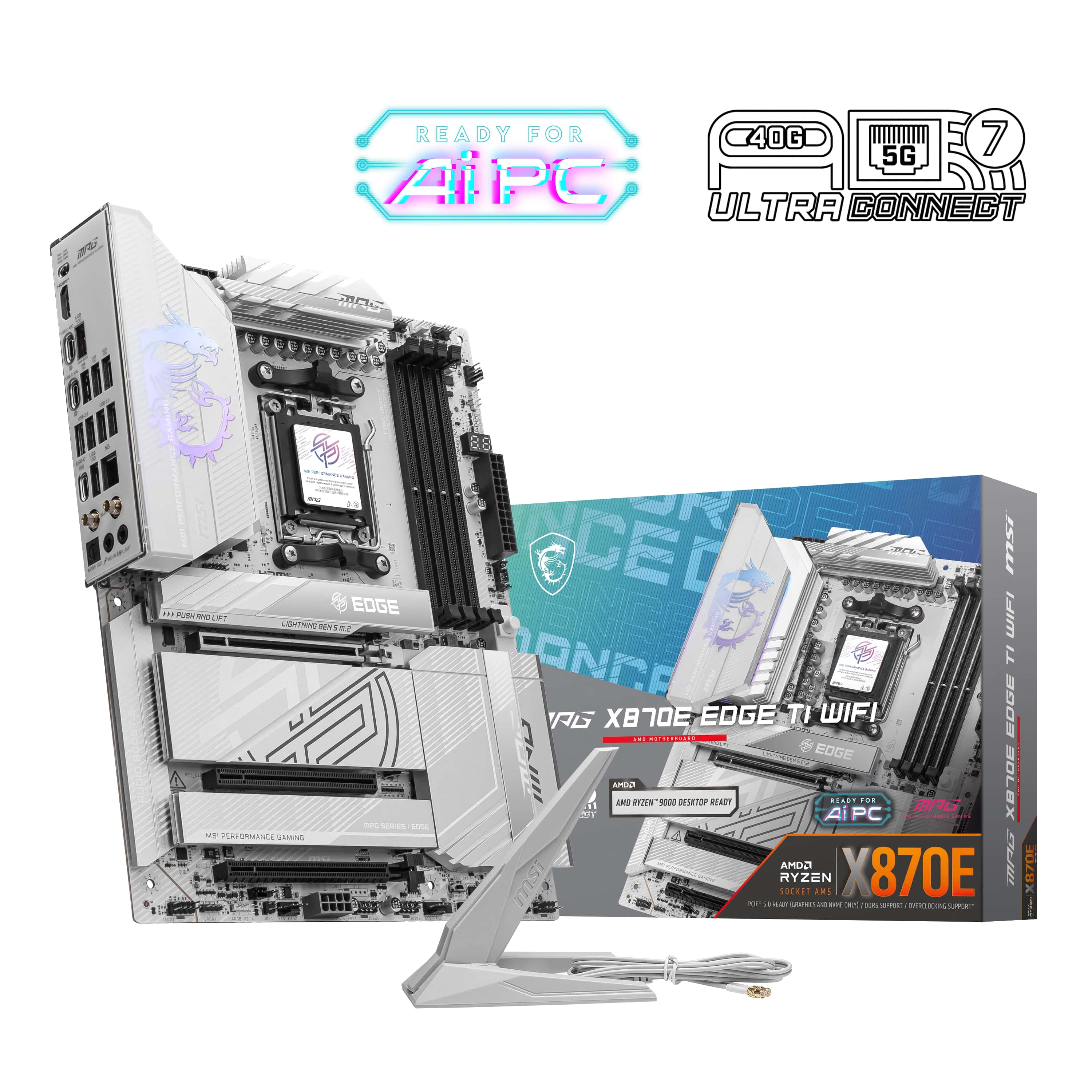 MSI MPG X870E EDGE TI WIFI, AMD Ryzen™ 9000 / 8000 / 7000 Series(Open Box)