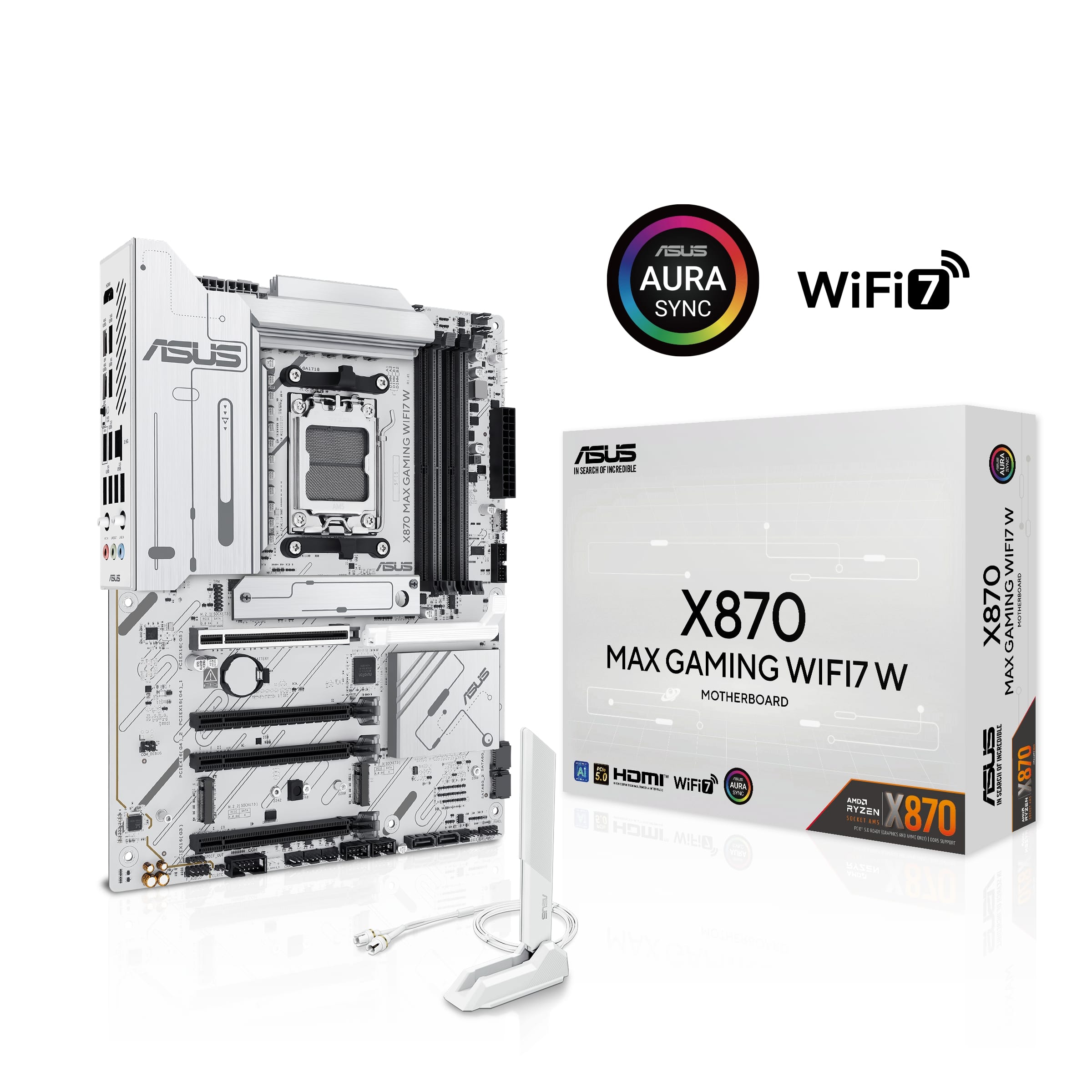 ASUS X870 MAX GAMING WIFI7 W AMD AM5 ATX Motherboard(Open Box)