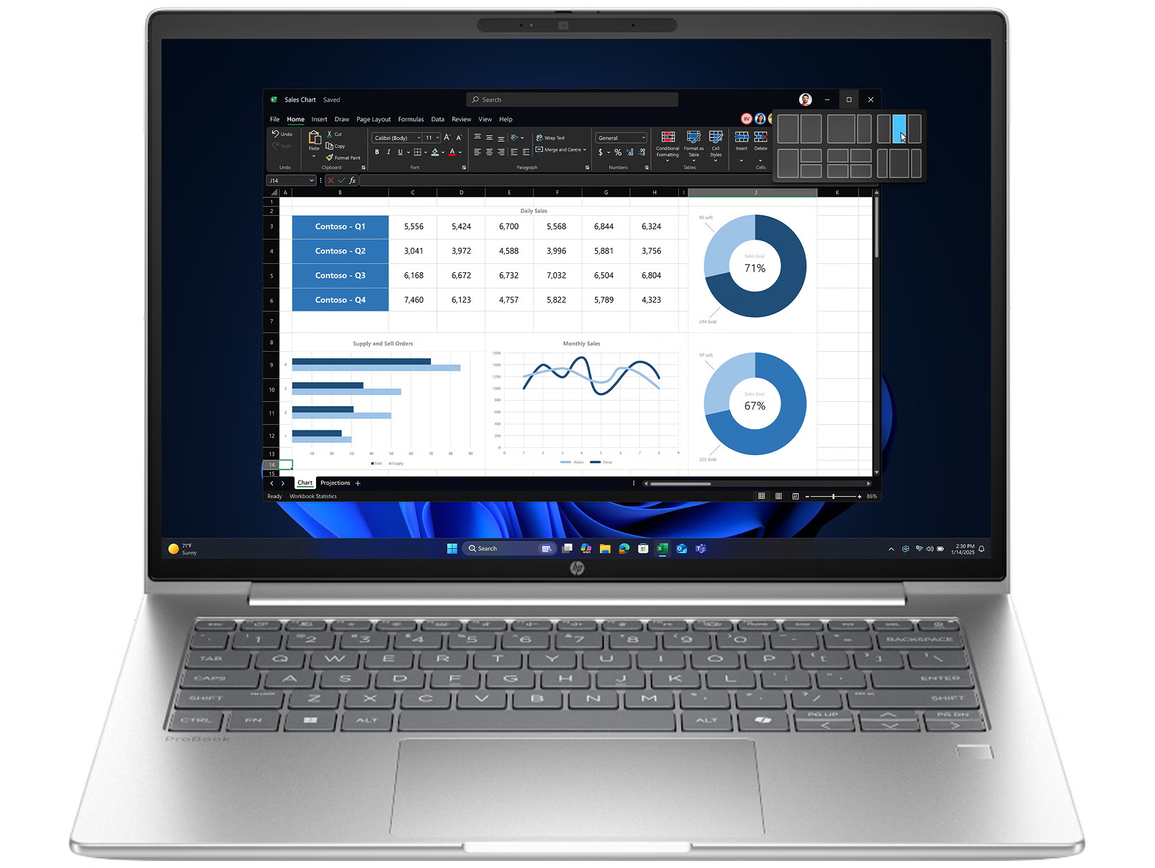 HP ProBook 4 Portable de D'entreprise 14 po Ultra 7 255U 16 Go 512 Go