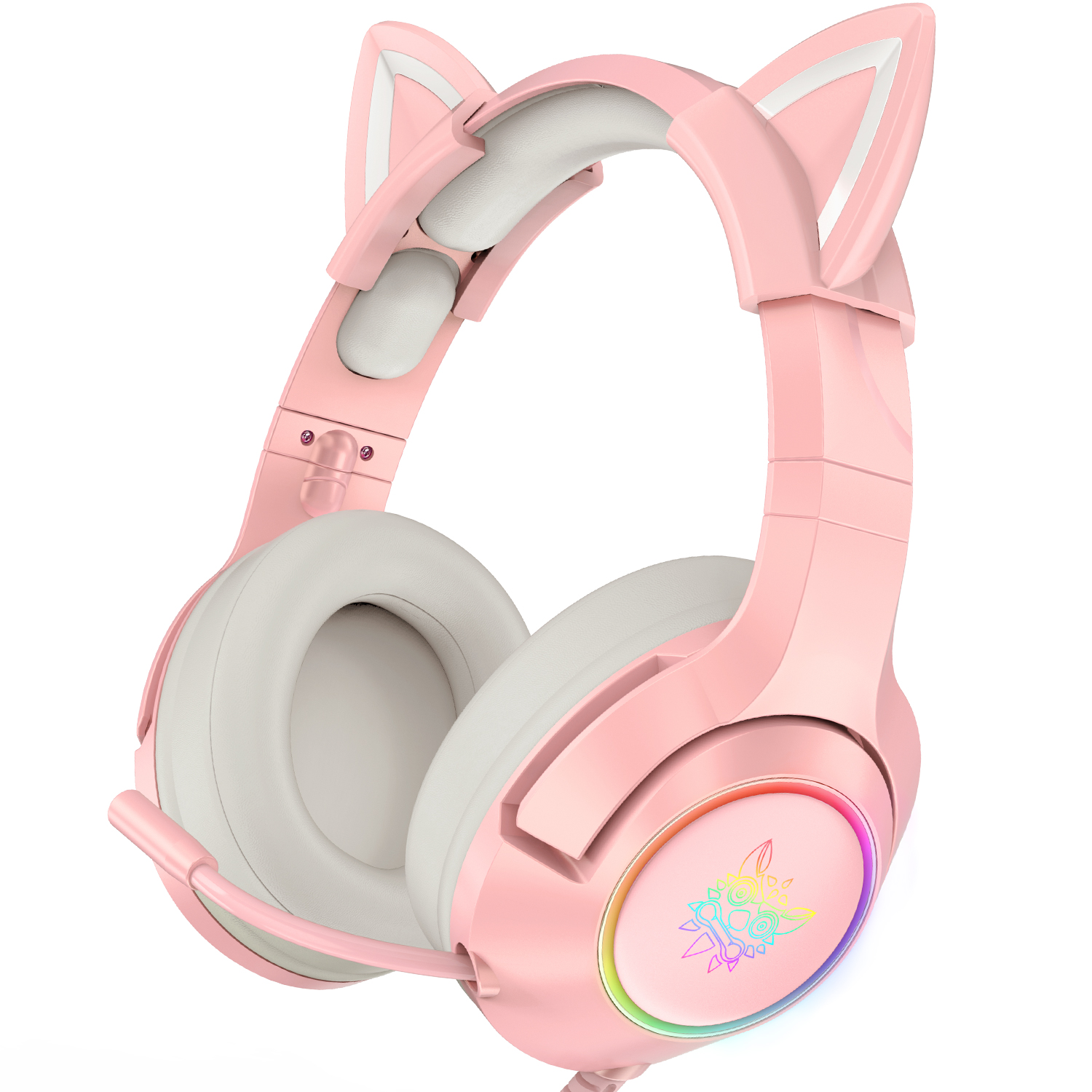 Onikuma K9-Pink Gaming Headset with Cat Ears