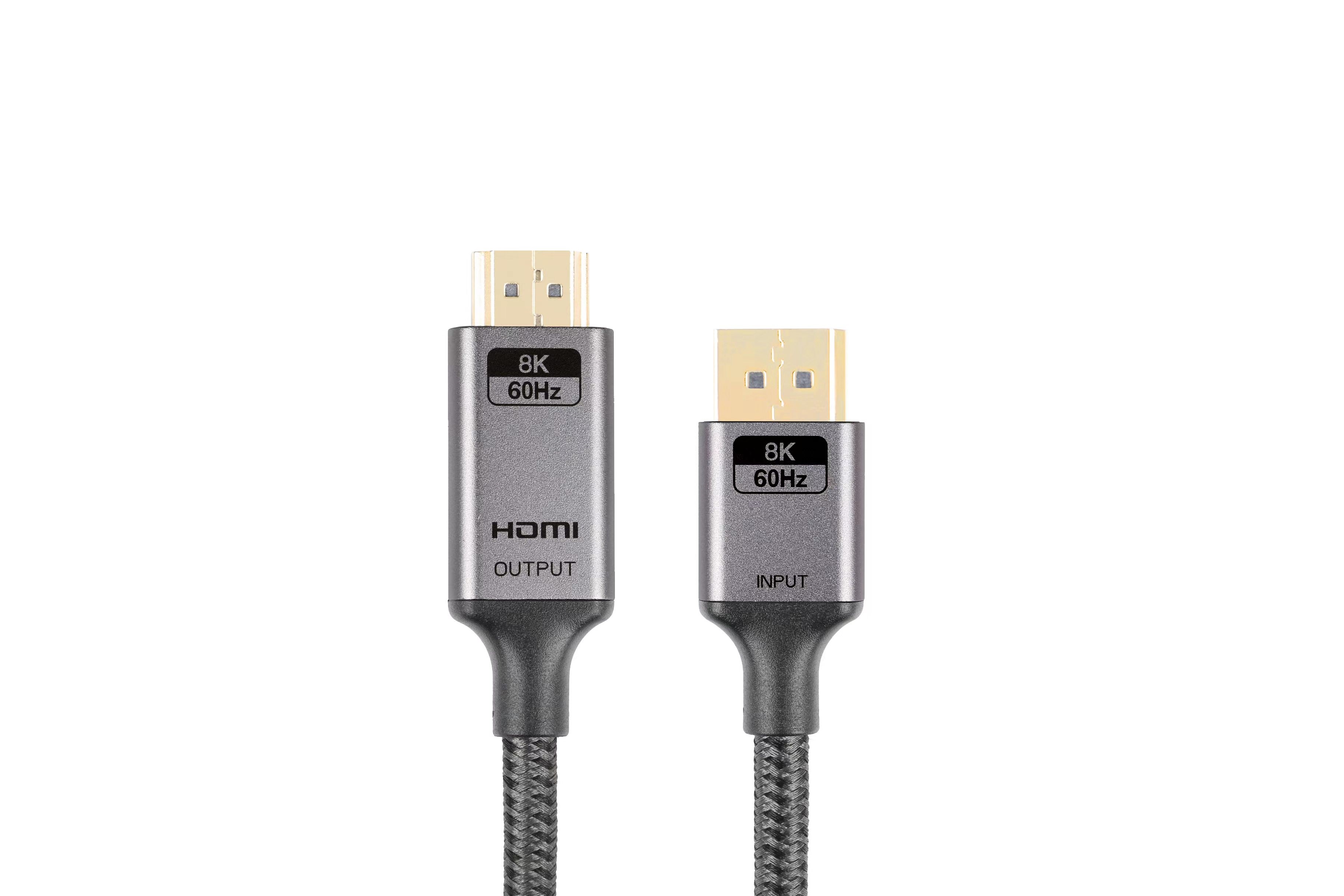 iCAN DisplayPort  to HDMI Cable, Male to Male, 8K@60Hz, 6FT