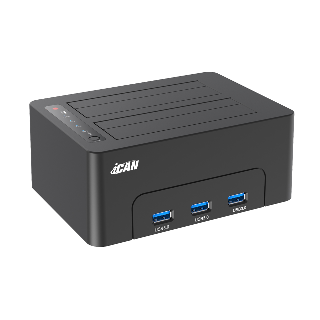 Station d'accueil double baie USB 3.0 iCAN K3082H 2,5'' et 3,5''(Open Box)