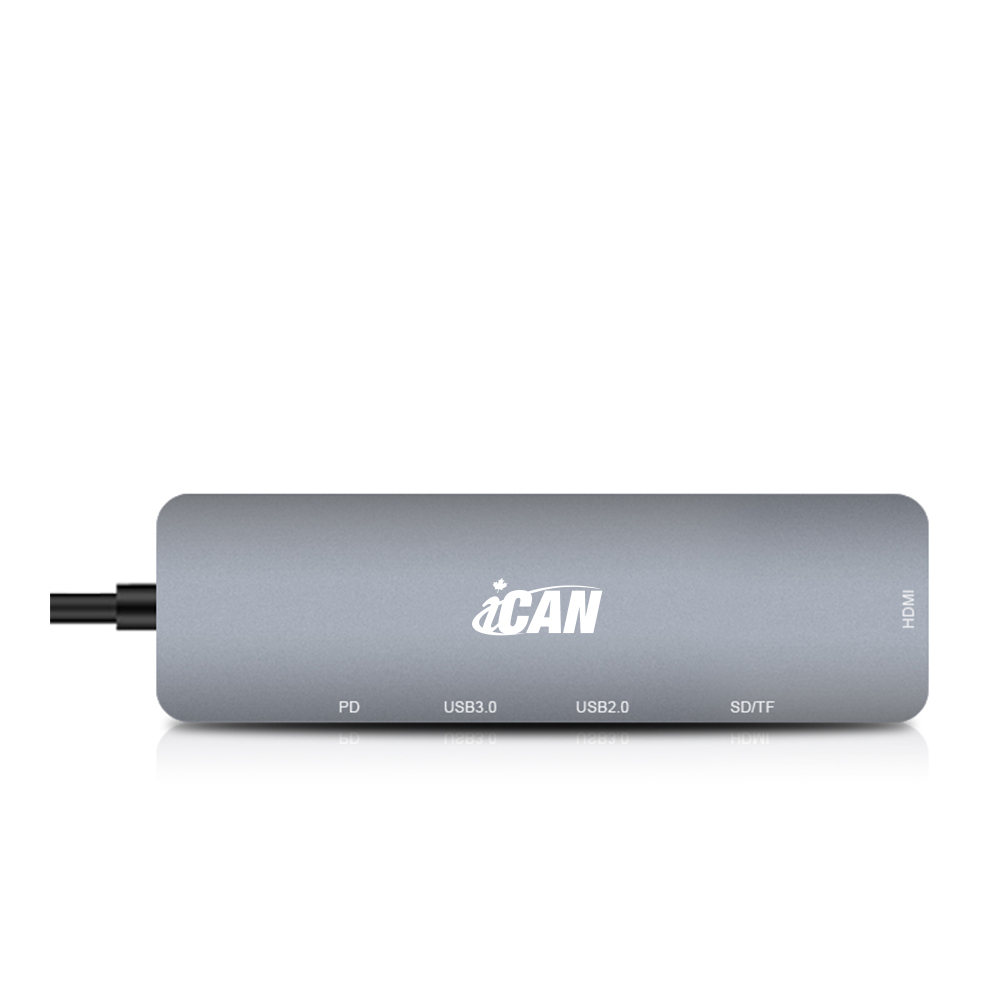 iCAN 6-in-1 USB-C Adaptor Hub with HDMI, PD 100W