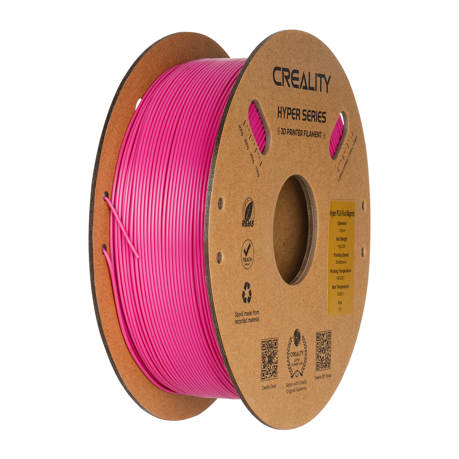 Creality Hyper Series PLA 3D Printing Filament, 1Kg, 1.75mm, Viva Mage