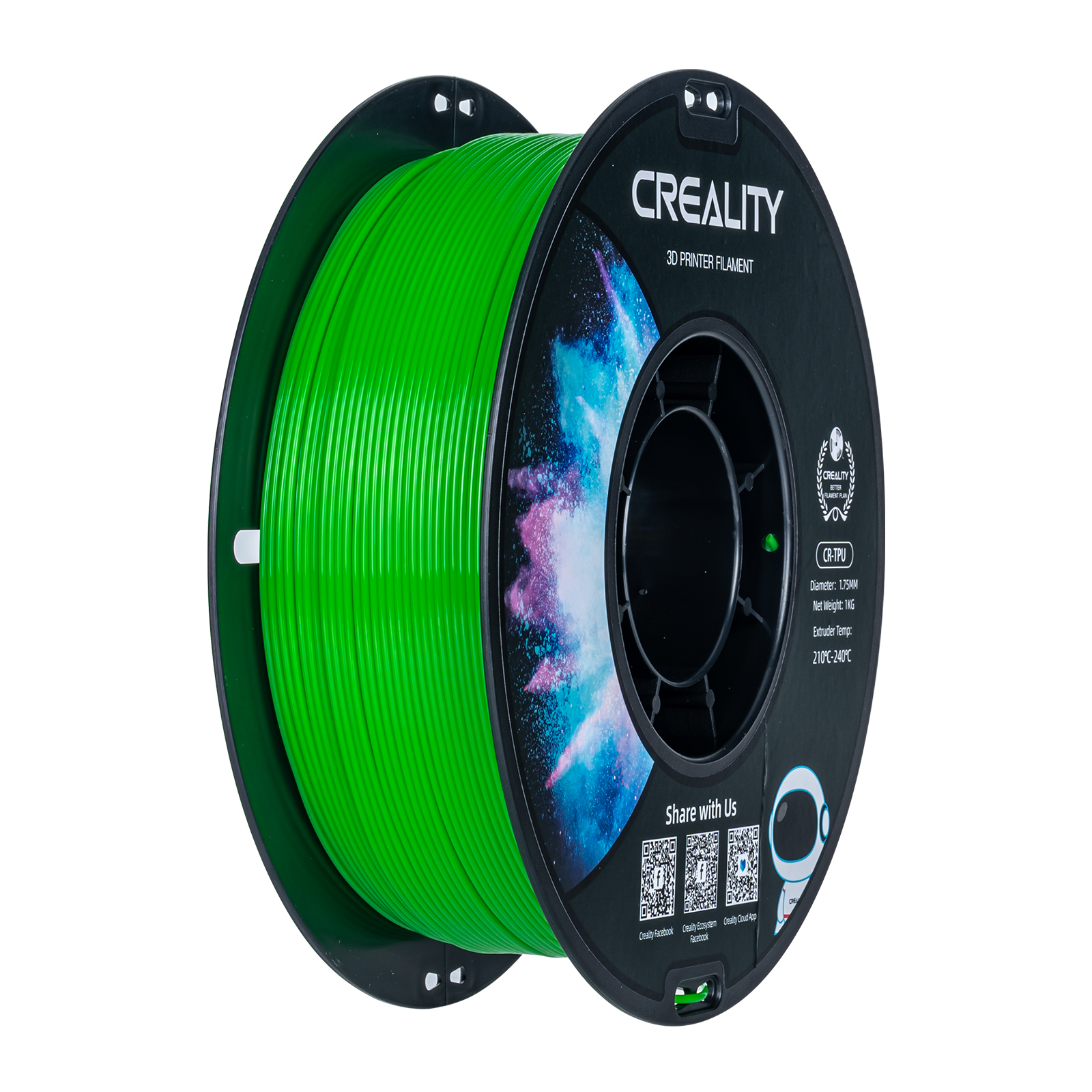 Creality CR-TPU Filament 1.0Kg 1.75mm, Green