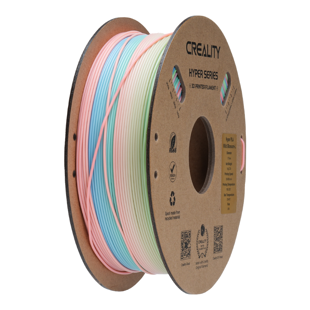 Creality Hyper Series PLA 3D Printing Filament 1kg, 1.75mm, Rainbow,Wi