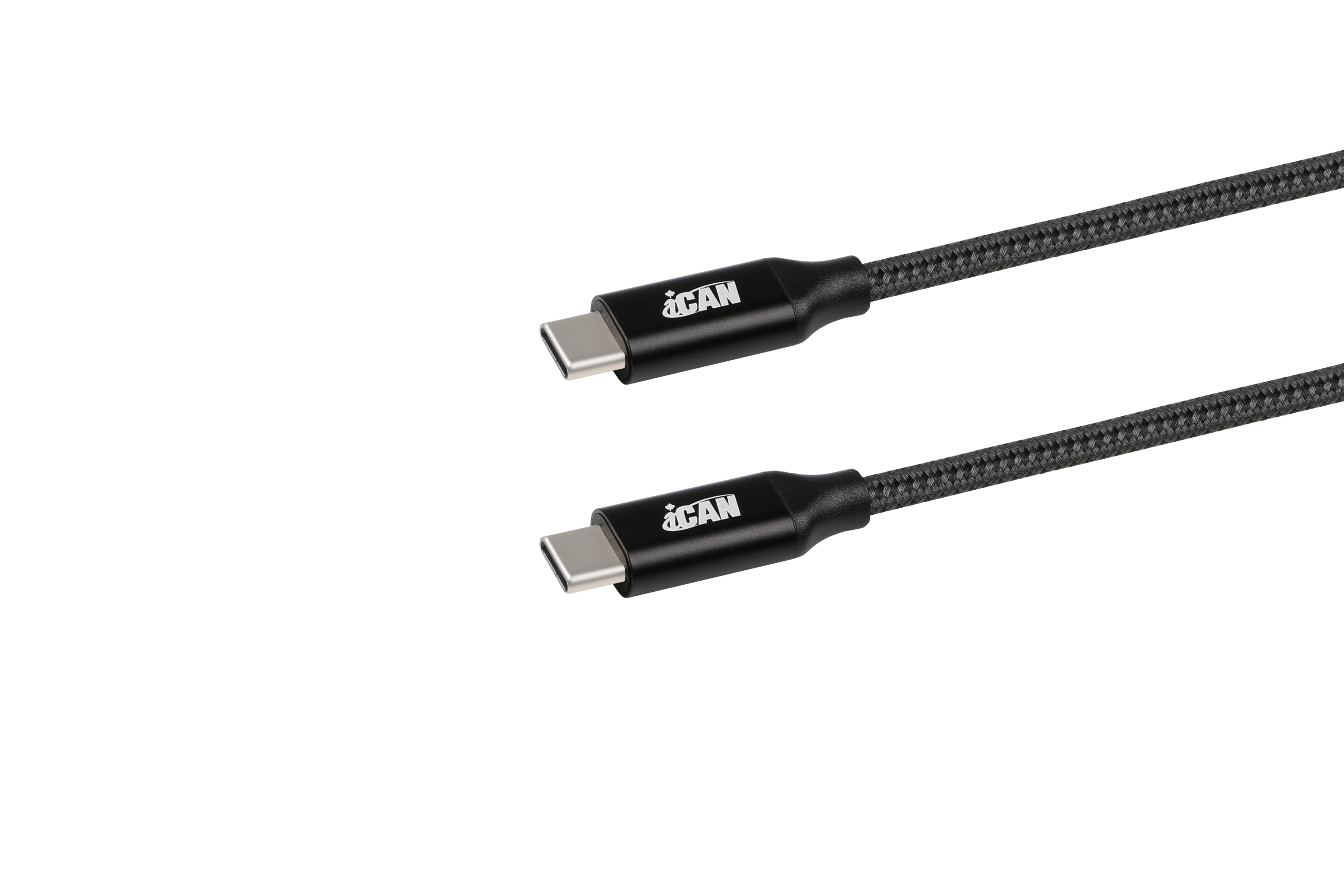 Câble iCAN USB 2.0 Type-C Mâle vers Type-C Mâle, 100W, 3 pieds