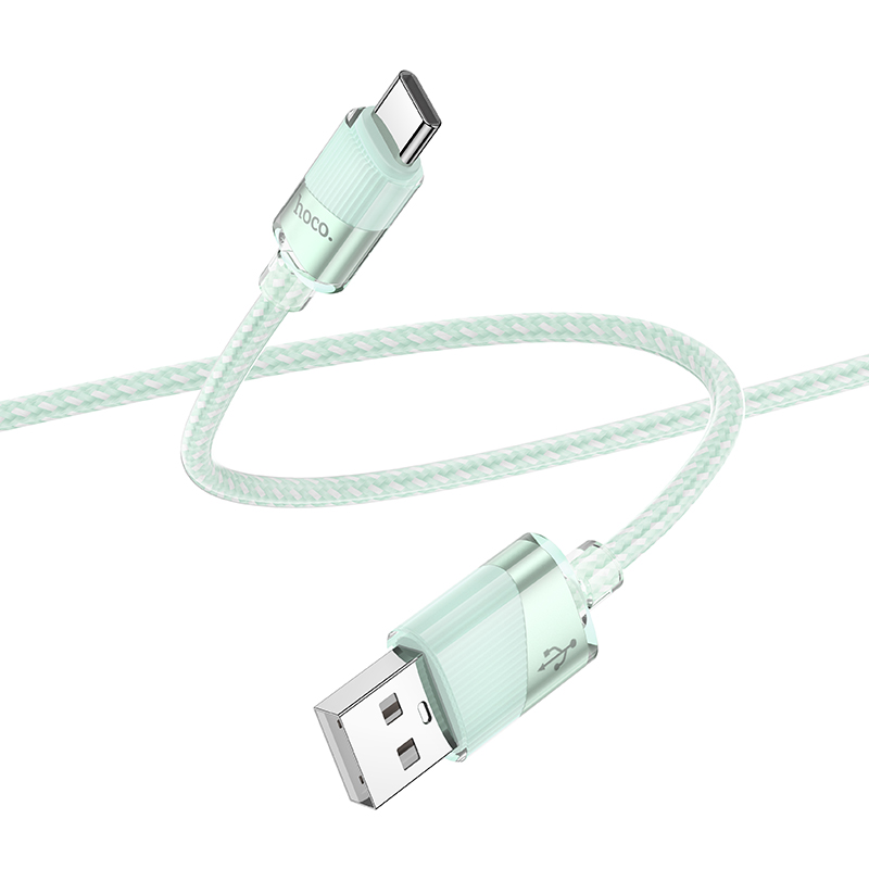 Hoco "U132 Beijing" câble de données de chargement USB Type-C, 1,2 m (4 pi), vert