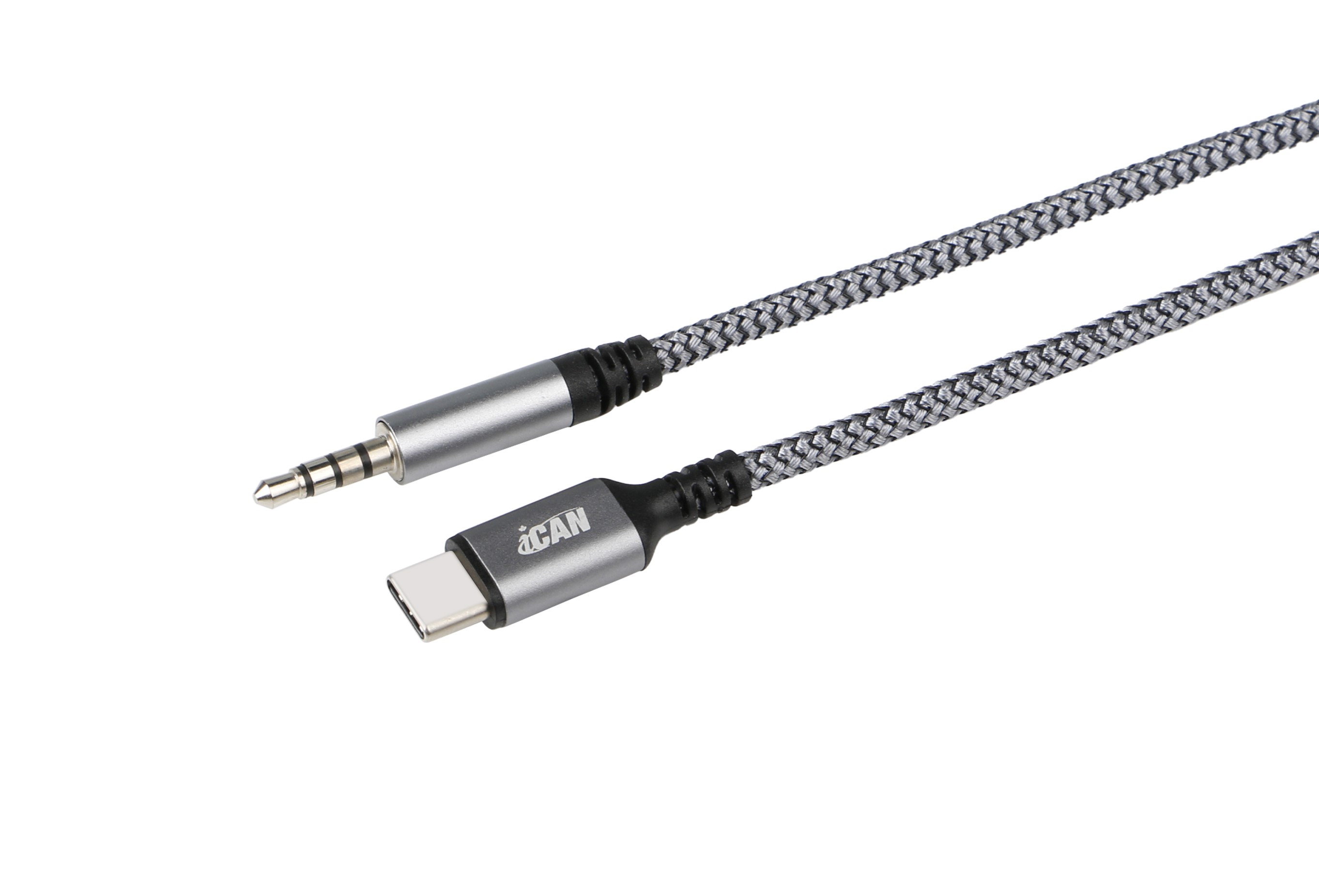 iCAN Type-C Male to 3.5mm Audio Male Cable, 6ft(Open Box)
