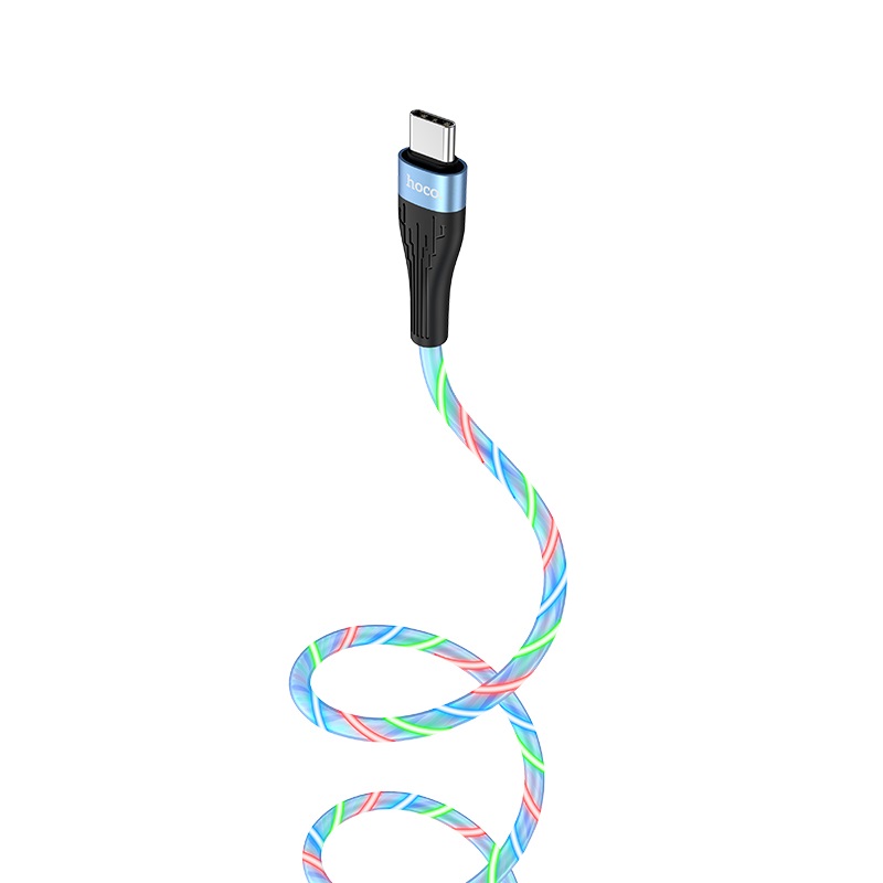 HOCO Câble USB vers Type-C «U85 Charming night», synchronisation des données de chargement, bleu