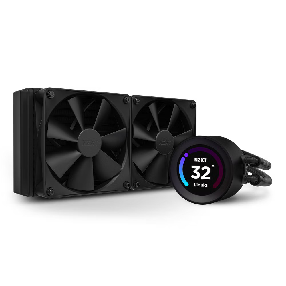 NZXT Kraken 240 Elite - Refroidisseur liquide AIO 240 mm avec écran et ventilateurs de radiateur (noir)