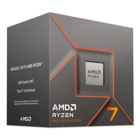Processeur AMD Ryzen 7 8700F 4 nm AI avec refroidisseur Wraith Spire(Open Box)