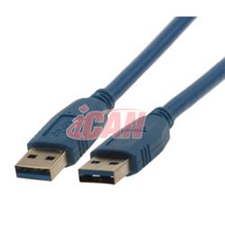 Câble ICAN USB 3.0 Superspeed A/A mâle/mâle - 15 pi (USB3SSAAMM-15)