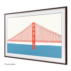 SAMSUNG 75" "The Frame" Encadrement de base personnalisable - Marron" une option en français canadien