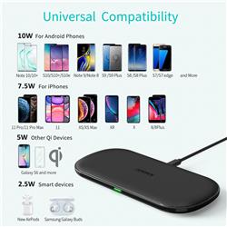 Choetech 18W 5 Coils Dual Fast Wireless Charger, 1m Cable(Open Box)