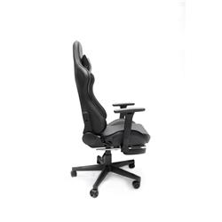 iCAN (Racing) - Chaise de jeu avec repose-pieds noir