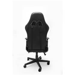 iCAN (Racing) - Chaise de jeu avec repose-pieds noir