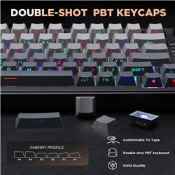Yunzii B75 Wired RGB 75% Black Gaming Keyboard Pre Lubed Linear Switch