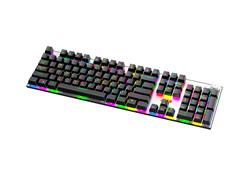 Clavier de jeu iCAN 108 touches tri-mode RVB avec contrôle multimédia