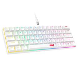Clavier de jeu filaire arc-en-ciel iCAN CX23UL blanc, 61 touches