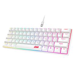 Clavier de jeu filaire arc-en-ciel iCAN CX23UL blanc, 61 touches