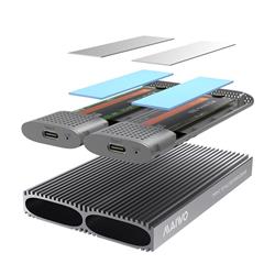 Maiwo K1202P2  NVMe and SATA M.2 SSD Enclosure(Open Box)