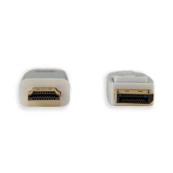 Câble DisplayPort vers HDMI iCAN 28AWG 1080p, M/M, plaqué or, 10 pieds, blanc(Open Box)