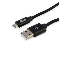 iCAN USB 2.0 Type-A Male to Micro B Male Cable, 15W, 6.6ft
