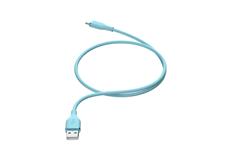 Câble en silicone iCAN USB-A 2.0 vers USB-C, M/M, 4 pieds, bleu ciel