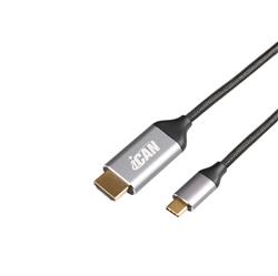 Câble iCAN Type-C vers HDMI, 4K@60Hz, Connecteur Métallique