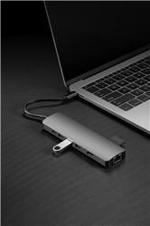 iCAN USB 3.0 8 in 1 Hub Grey