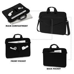 KINGSLONG - Sac à main pour portable de 15,6 po noir