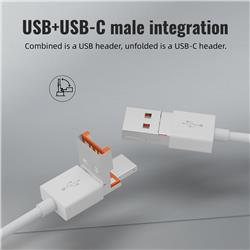 Lecteur de cartes SD/TF/CF 5 en 1 iCan TC173 avec interface Lightning/USB-A/USB-C