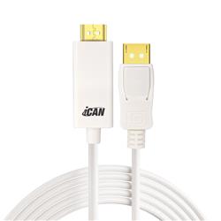 Câble DisplayPort vers HDMI iCAN 32AWG 1080p, mâle/femelle, 91 cm(Open Box)