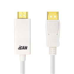 Câble DisplayPort vers HDMI iCAN 32AWG 1080p, mâle/femelle, 91 cm(Open Box)