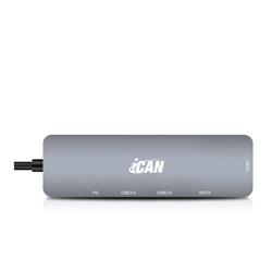 iCAN 6-in-1 USB-C Adaptor Hub with HDMI, PD 100W