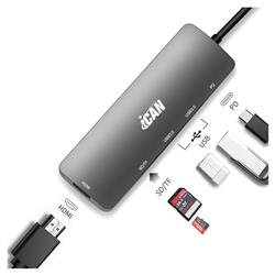 iCAN 6-in-1 USB-C Adaptor Hub with HDMI, PD 100W