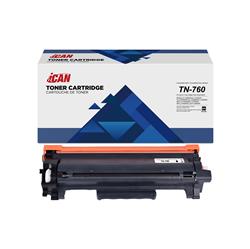 Cartouche de toner noire Brother TN760 compatible iCAN avec puce