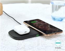 Choetech 18W 5 Coils Dual Fast Wireless Charger, 1m Cable(Open Box)