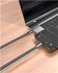 iCAN USB 2.0 Ultra-thin Type-C Male to Male Flat Cable, 240W, 6ft