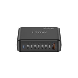 iCAN 170W 8-Port Smart Charging Station with 7 USB-C and 1 USB-A