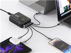 iCAN 240W 5-Port LED Display GaN Charger
