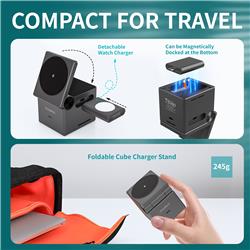 Choetech Chargeur sans fil magnétique 3-en-1 de 15W