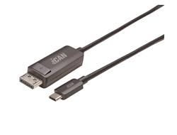 Câble iCAN USB C vers port d'affichage, prenant en charge 8K 30Hz, M/M, 6 pi, noir