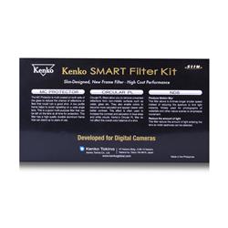 Kenko (SLIM KIT) - Ensemble de filtre PL circulaire - Protecteur transparent - Densité neutre 8 (72 mm)