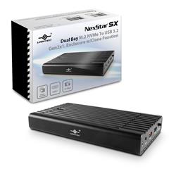 Vantec NexStar SX, Dual Bay M.2 NVMe To USB 3.2 Gen2x1, Clone Function(Open Box)