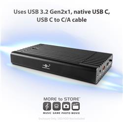 Vantec NexStar SX, Dual Bay M.2 NVMe To USB 3.2 Gen2x1, Clone Function(Open Box)